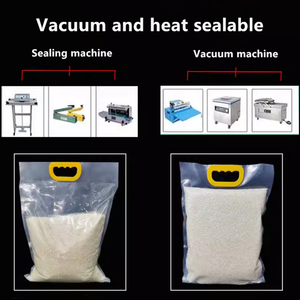 1Kg 2.5Kg 5Kg 10Kg ポータブル包装 10キロ米袋パッケージ 透明真空パウチ プラスチックハンドル付き平底ライスバッグ - Product Image 5