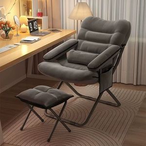 Home Recliner Chair With <b>Footstool</b> <b>Foldable</b> Comfortable Backrest For Bedroom Or Dormitory Use - Product Image 3