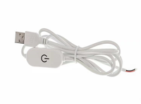 Contrôleur de gradateur tactile USB DC5V 2A avec longueur de 1.5M pour lumières LED à couleur unique/lampe de bureau LED