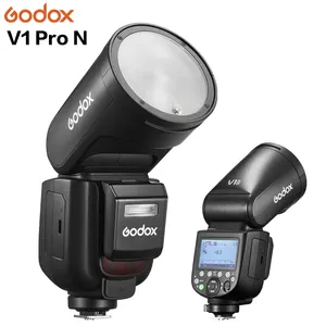 Godox V1Pro N V1 Pro TTL Li-ion profesional speedlite cabeza redonda Cámara Flash transmisión inalámbrica Speedlite Flash para Nikon