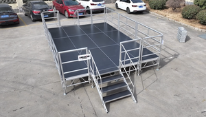 เวทีแบบโมดูลาร์ทรงสี่เหลี่ยม อลูมิเนียมอัลลอยด์ แข็งแรง รับน้ำหนักได้มาก เหมาะสำหรับงานคอนเสิร์ต งานแต่งงาน งานกลางแจ้ง แบบพกพา ติดตั้งง่าย - Product Image 6