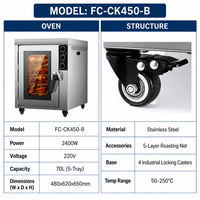 Meilleur nouveau four électrique 220V à rotation à 360 degrés grande capacité pour poulet rôti, maïs grillé, patates douces et cailles rôties pour food truck