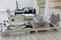 Équipement de fitness Pilates Reformer pliable en bois d'érable personnalisé de qualité supérieure pour la musculation et l'entraînement de yoga