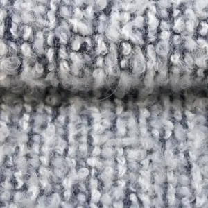 Atacado Fábrica de Alta Qualidade Branco Preto Anti Pilling Mohair Lã Loop Fantasia Fio Alpaca Jacquard Lã Tweed Tecido