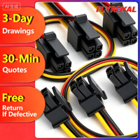 Cable de Alimentación de Cobre Estañado de 4 Pines, Conector Macho-Hembra de 3.0 mm de Paso, para Placa Base ATX y Control Industrial