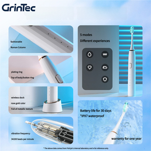 Cepillo de Dientes Eléctrico Inteligente con Carga Inalámbrica, Cabezales de Cepillo sin Cobre y Baterí<span class=keywords><strong>a</strong></span> de Larga Duración - Product Image 3