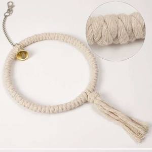 Yuvarlak makrome dokuma halat salıncak asılı kuş levrek standı papağan kafes dekor tırmanma oyuncaklar çan ile - Product Image 3