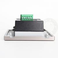 Interrupteur de contact à sec, 4 boutons, 12V DC, panneau métallique, de luxe, couleur grise, CNC, mode,