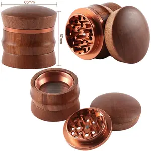 XIAOXIONG Factory Direct Personal Service Diam 65mm Molinillo <span class=keywords><strong>de</strong></span> <span class=keywords><strong>tabaco</strong></span> <span class=keywords><strong>de</strong></span> madera Material personalizado logo y estilo - Product Image 5