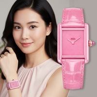Asta En Gros Montre Quartz Femme Acétate Cuir Étanche Classique Doux Cadeau Marché UE