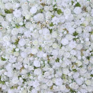 Mur de fleurs artificielles 5D blanc de style moderne et simple pour extérieur, toile de fond de <span class=keywords><strong>mariage</strong></span>, décoration professionnelle pour événements et fêtes - Product Image 3