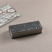 Étui à lunettes rétro en forme de livre E88 ES3102 avec une sensation haut de gamme, portable et anti-pression, boîte de rangement pour myopie pour hommes et femmes