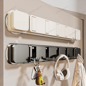 Gancho de succión rectangular para pared, organizador de ropa extraíble, colgador de puerta de gran capacidad de carga, estante de almacenamiento - Product Image 4