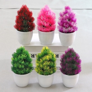 Decorativo Artificiale Pianta In Vaso Fiore Promozionale Rosa Scatola di Cerimonia Nuziale di Stile di Ceramica di Imballaggio Tessuto Pezzo Bonsai Giardino di Colore - Product Image 3