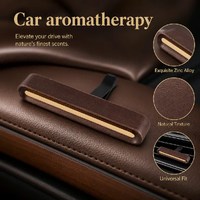Désodorisant Voiture Luxe Bois Noyer Clip Ventilation Évaporation Naturelle Sans Électricité Longue Durée Cadeau B2B OEM