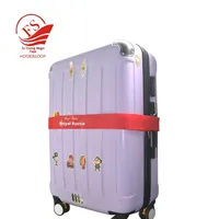 Sangle de bagage en polyester et nylon avec boucle auto-agrippante double face et boucle inversée pour rangement