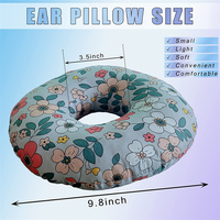 Oreiller personnalisé en forme de donut avec trou pour l'oreille pour dormir, oreiller tricoté pour la tête