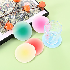 High Quality Luxury Acrylic Round Coaster Factory's Creative Colorful 9.8*9.8CM Design Promotional Accessories Decor