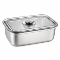 Boîte à lunch portable en acier inoxydable 304, étanche et écologique, récipient réutilisable pour la randonnée, le pique-nique et les activités de plein air (vente en gros)