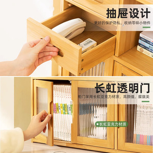 <b>Desktop</b> bookshelf storage cabinet, multifunctional simple bookcase, tabletop storage <b>shelf</b>, children's small bookshelf, - Product Image 4