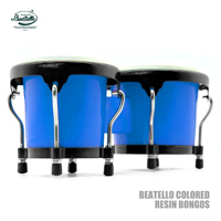 Beatello Mini Bongo Drum 8 Color Options Distinctive Beginners' Percussion Instrument with Sheepskin Drumhead Foldable