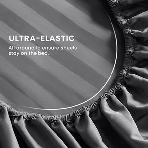 Bộ Ga Trải Giường Sang Trọng Mềm Mại Bán Chạy 4 Tấm Ga Trải Giường Khách Sạn Sợi Nhỏ Sọc <span class=keywords><strong>100</strong></span> <span class=keywords><strong>Polyester</strong></span> - Product Image 3