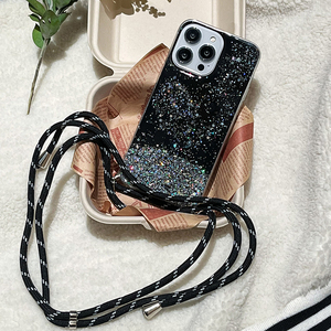 Miroir de luxe suspendu couleur bonbon cadre transparent lanière sangle de cou <span class=keywords><strong>cordon</strong></span> corde TPU étui de téléphone pour <span class=keywords><strong>iPhone</strong></span> 13 12 11 Pro XS Max - Product Image 2