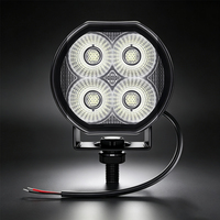 Lampe de travail LED ronde de 3 pouces, large faisceau lumineux, IP69K, 9-80V, lampe auxiliaire LED pour camions, tracteurs, remorques, machines agricoles
