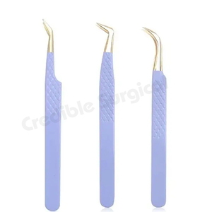 Pinzas para extensiones de pestañas de alta calidad, accesorios con logotipo personalizado de acero inoxidable, herramienta, pinzas para pestañas - Product Image 1