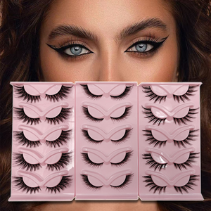 ขนตาปลอมแบบแมว 5 คู่ ขายดี ขนตาปลอมแบบเส้น ให้ลุคหนาและโดดเด่น - Product Image 2