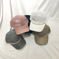 Casquette de baseball femme 6 panneaux en maille métallique, décorations chaîne dorée et strass, style Y2K, mode soirée, argentée, pour adulte, été