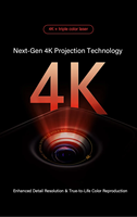 Projecteur laser triple couleur DLP 4K JMGO N1S HDR Android 11 Portable MEMC Smart WiFi Home Cinéma 1200 lumens ANSI Lentille en verre