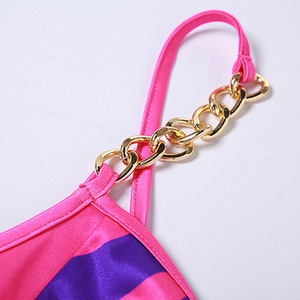 Thời Trang Mới Gợi Cảm Spice Váy Ôm Hông Cạp Cao Cổ Chữ V Không Tay Hở Lưng Sọc Ôm Sát Cơ Thể - Product Image 5