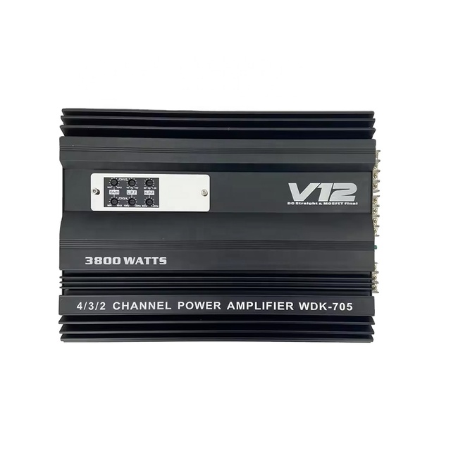 Factory 4 Channel Sound Digital  High Power Car Amplifier 3800W  Professional Class AB Cheap Price(WDK-V705)