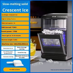 Máquina de Hielo Sólido en Forma de Media Luna de 1.8L, Enchufable, para Uso Doméstico y Comercial, para Fiestas, Cafeterías, Tiendas de Té con Leche, Totalmente Automática - Product Image 5