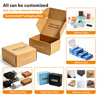 Boîte cadeau en papier kraft ondulé marron durable pour expédition, vente en gros directe usine de Chine