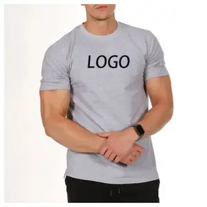 T-Shirt Hersteller Großhandel Atmungsaktiv Bestes Material Hochwertiges Fitness studio O-Ausschnitt Schnellt rocknend Gute Berührung Kurzarm Herren T-Shirt