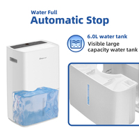 Purificateur d'air et déshumidificateur portable Deye DYD-R50A 50L, déshumidificateur commercial pour intérieur, pour la maison