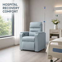 Fauteuil inclinable médical confortable avec poteau porte-perfusion pour hôpitaux, maisons de retraite, établissements de réadaptation et mobilier de chambre de patient