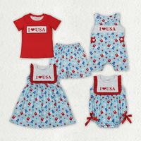 Mono sin mangas con estampado de la bandera americana para niña, ropa informal para niños pequeños, ajuste holgado, para el 4 de julio