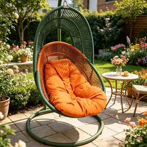 <span class=keywords><strong>Chaise</strong></span> suspendue en rotin moderne, idéale pour l'intérieur et l'extérieur, pour balcon, cour et jardin – Vente chaude directe usine - Product Image 2