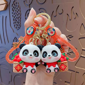 Exquisito Panda llavero colgante moda nacional coche llavero ornamento para pequeño centro comercial grúa máquina regalo <span class=keywords><strong>Anime</strong></span> - Product Image 3