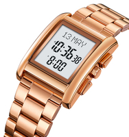 SKMEI 2092 double mouvement musulman Azan horloge hommes montre pour la prière avec Qibla boussole Adhan alarme Hijri montre-bracelet islamique