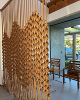 Crochet Dentelle Sheer Bohème Creux Tricoté avec Glands Macramé Tenture Murale Rideau Coulissant Porte Chambre Diviseurs pour La Maison