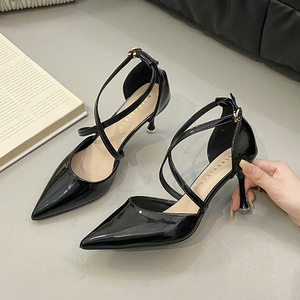 <span class=keywords><strong>Scarpe</strong></span> Estive da <span class=keywords><strong>Donna</strong></span> Sexy in Pelle PU con Tacco Alto Sottile e Punta Affusolata, Lussuose <span class=keywords><strong>Scarpe</strong></span> con Lacci Incrociati per Matrimoni e Banchetti - Product Image 6