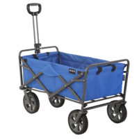 Vagoneta Plegable Reforzada con Ruedas Grandes, Construcción Robusta, Interior Espacioso, Carrito con Ruedas Ajustables