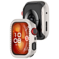 Coque de protection de luxe pour Huawei Watch Fit 5 Pro, accessoires, avec rangée de diamants ajourés, en PC