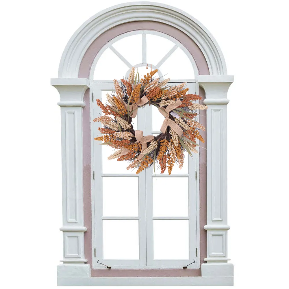 Custom Artificial Flower wreath Decoration Luxury Autumn fall harvest dried flower wreath for Wedding Festival Home Garden