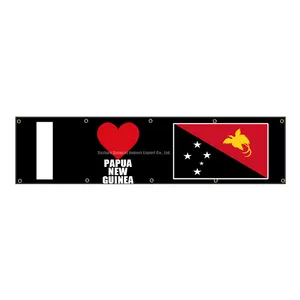 Pengiriman cepat 2x8ft I LOVE PAPUA NEW GUINEA 100% bendera spanduk poliester