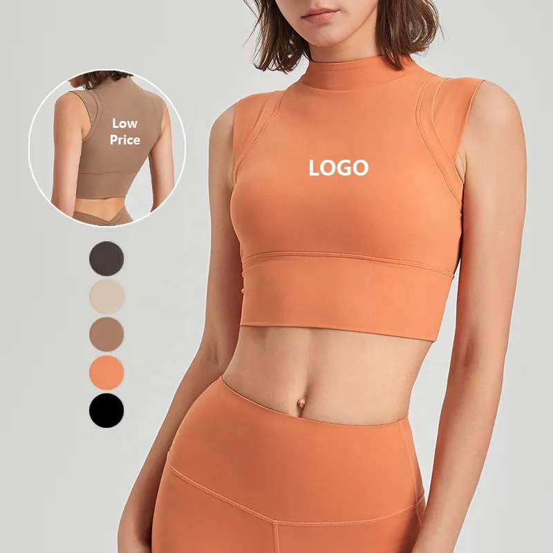 Hot Sale Women Sexy Lightweight Breathable Quick Dry Sports Bra High Elasticity Shockproof Yoga Tank Top Push up Yoga Tops